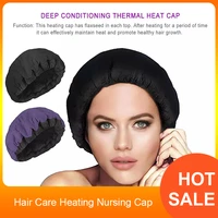 heating cap deep conditioning heat cap hair care microwavable heat cap steaming microfiber cotton reversible flaxseed interior
