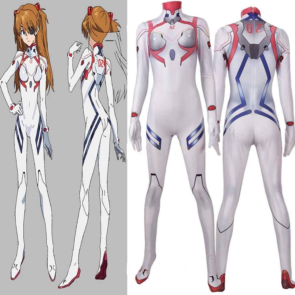 Костюм для косплея аниме Shin Gekijo-ban Asuka Langley Soryu 02 костюм супергероя 4 0 Plugsuit Zentai