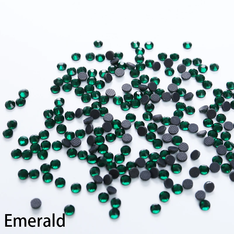 

Large Package Emerald Glass DMC Hot Fix Rhinestones Flatback Crystal Hotfix Rhinestones Iron On Stones For Wedding Dress