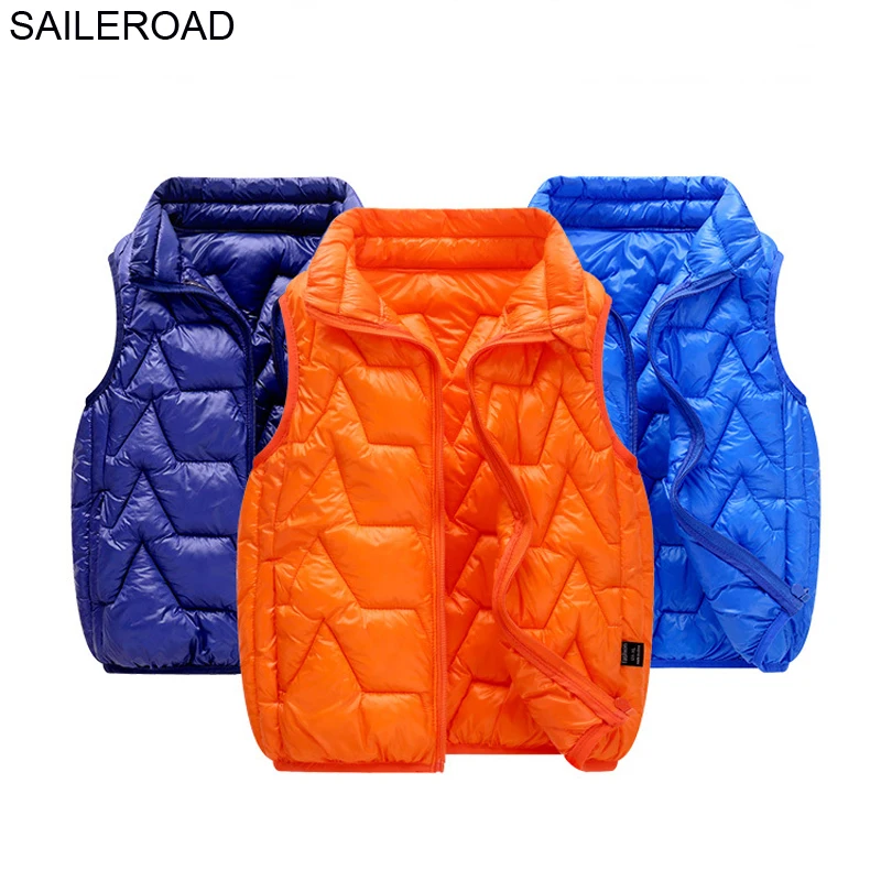 SAILEROAD 5-13лет Подростки Жилеты для мальчиков Большой детский жилет Повседневная одежда для девочек Осень Зима Теплая Перейти в школу Одежда