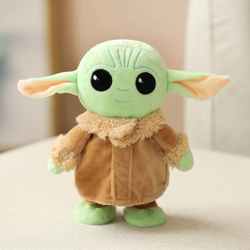 

Star Wars Baby Yoda Learn To Speak Shaking Head Plush Toys Cartoon Peluche Cute Star Wisdom Master Kid Stuffed Toy for Kids