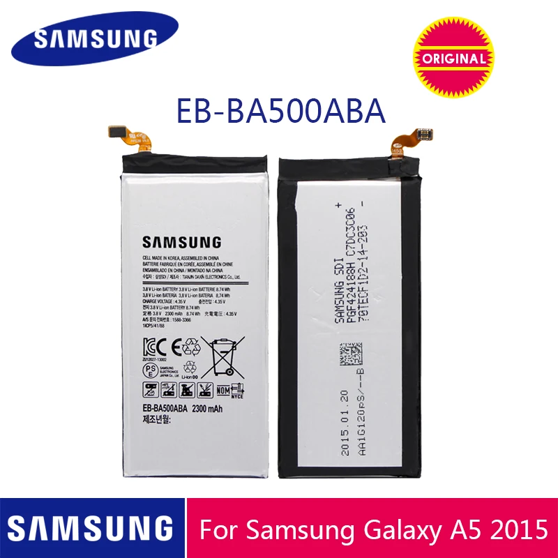 Samsung телефон батарея EB-BA500ABE 2300 мАч для samsung GALAXY A5 SM-A500 A5000 A5009 A500F сменные батареи
