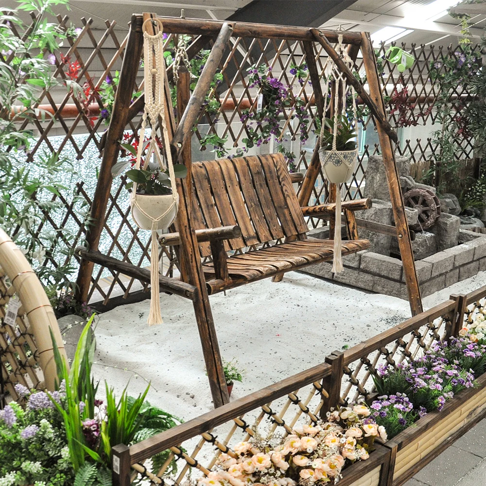 Горячая Распродажа 100% ручная работа Подвеска для растений из макраме