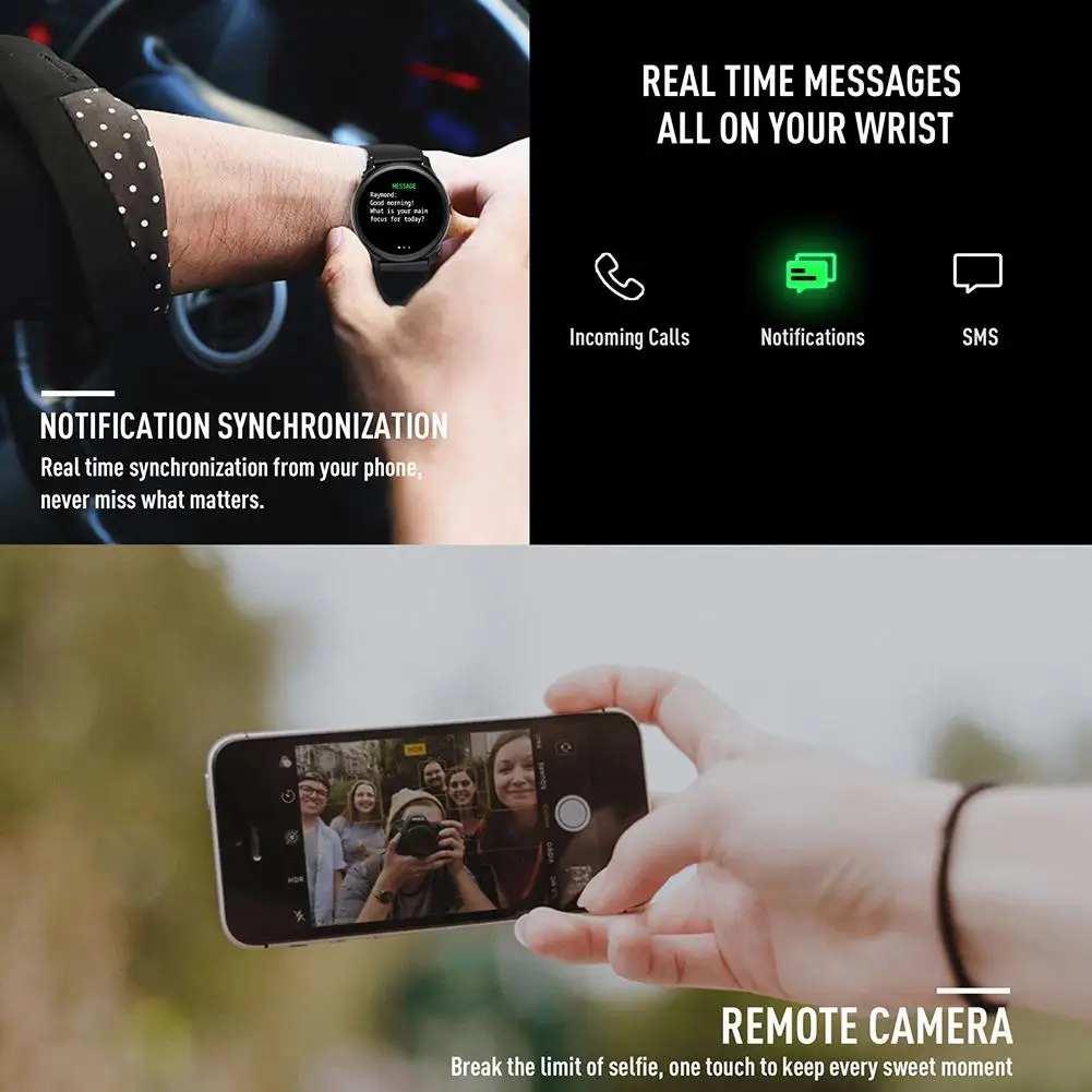 

KW19 Smart Watch Women Men Sports Smart Bracelet Blood Pressure Blood Heart Rate Sleep Monitor Message Reminder for Android IOS