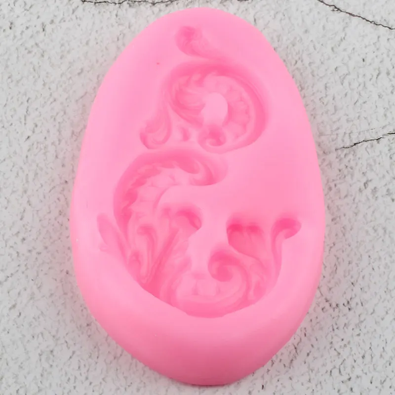 Барокко рельефная граница силиконовые формы кекс Топпер конфеты глина шоколад