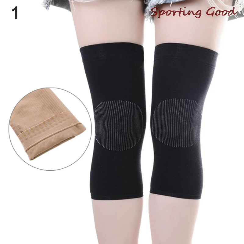 

2PCS Black Breathable Leg Arthritis Injury Gym Sleeve Elasticated Bandage knee Pad Silicone Kneepads Warm Knee Support Protector