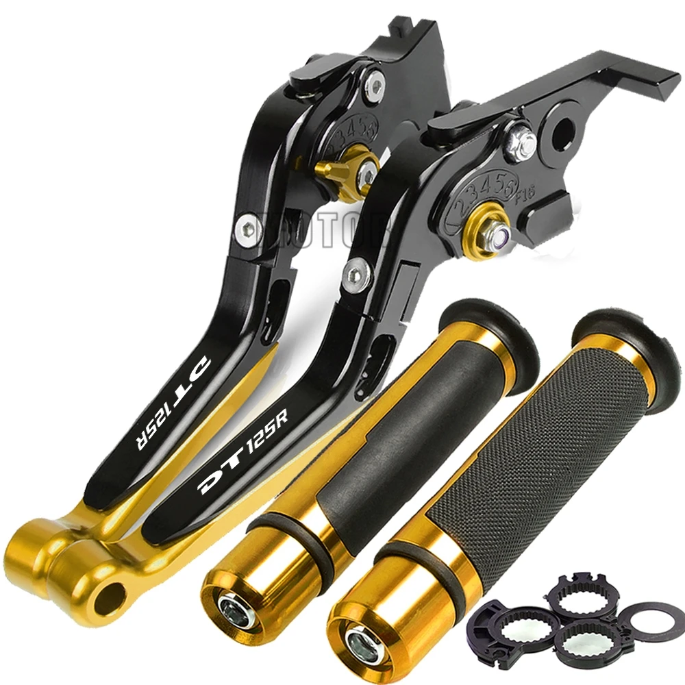 For Yamaha DT125R DT 125R 2000 2001 2002 2003 2004 Motorcycle Extendable Brake Clutch Levers Handlebar Hand Grips Accessories | Автомобили