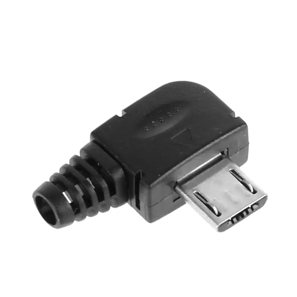 10 Sets5 Pin Right Angle Micro USB Connector Male Plug Kit with Black Cover Solder Jack | Обустройство дома