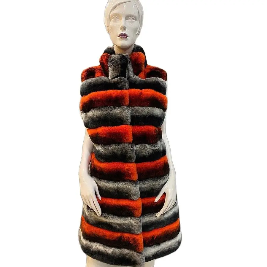 

Высококачественная TF карта с фактическим кроличьего меха, зимний жилет-безрукавка из натурального меха жилеты; Сезон Зима; Теплые; Модные ж...