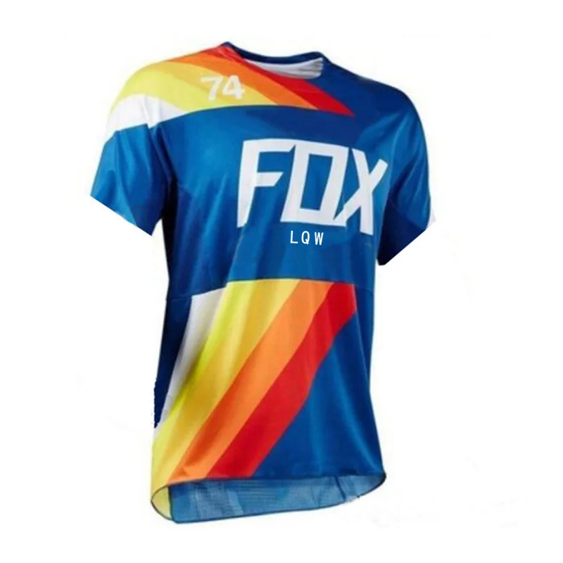 

2021 New Downhill Jersey Mountain Bike Cycling Jersey Crossmax Cycling Shirt MTB Clothing LQW Fox Anti-sweat Thin Running Jersey