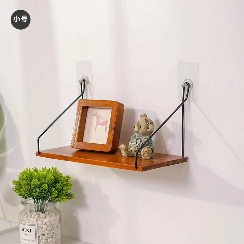 

Nordic Simple Solid Wood Wall Shelf Creative Home Living Room Bedroom Word Partition Storage Shelf Finishing Shelf Shelves