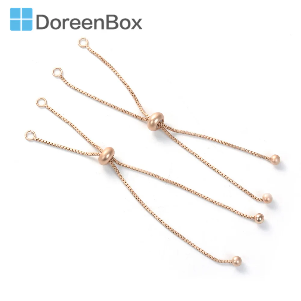 Doreen Box 2 шт. медный удлинитель цепи серебряные золотые аксессуары слайдер/слайдер