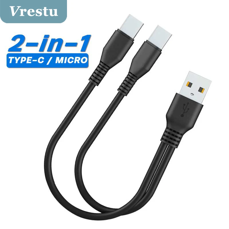 USB-кабель типа C для Samsung Galaxy Note 20 S21 Micro кабель и сплиттер 2 в 1 быстрая зарядка USBC