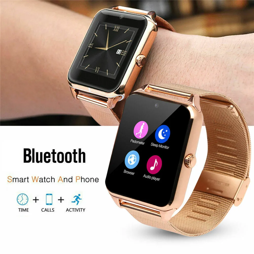 PYMH из нержавеющей стали Bluetooth GSM сим Смарт часы Z60 для samsung iphone Android