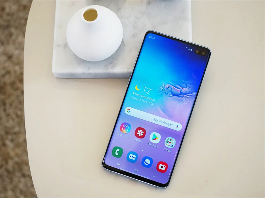 Samsung Galaxy S10 Plus S10+ G975F Android Мобильный Восьмиядерный Exynos 9820 8 Гб ram 128 ГБ rom 6," 5 камер NFC 4100 мАч