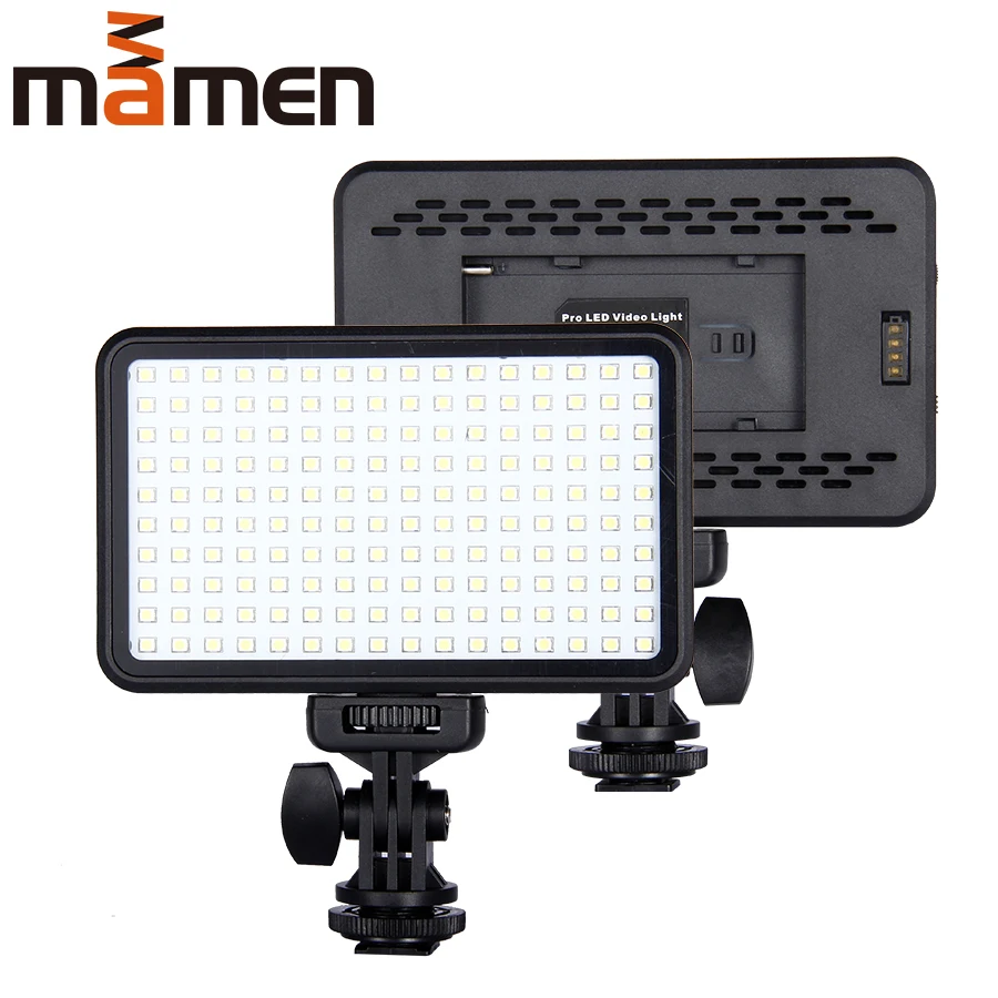 Белый MAMEN 160 Led видео фотографическое освещение на камеру студийное кольцо с регулируемой яркостью свет лампы для Youtube живое потоковое DSLR красота свет - Цвет: Белый
