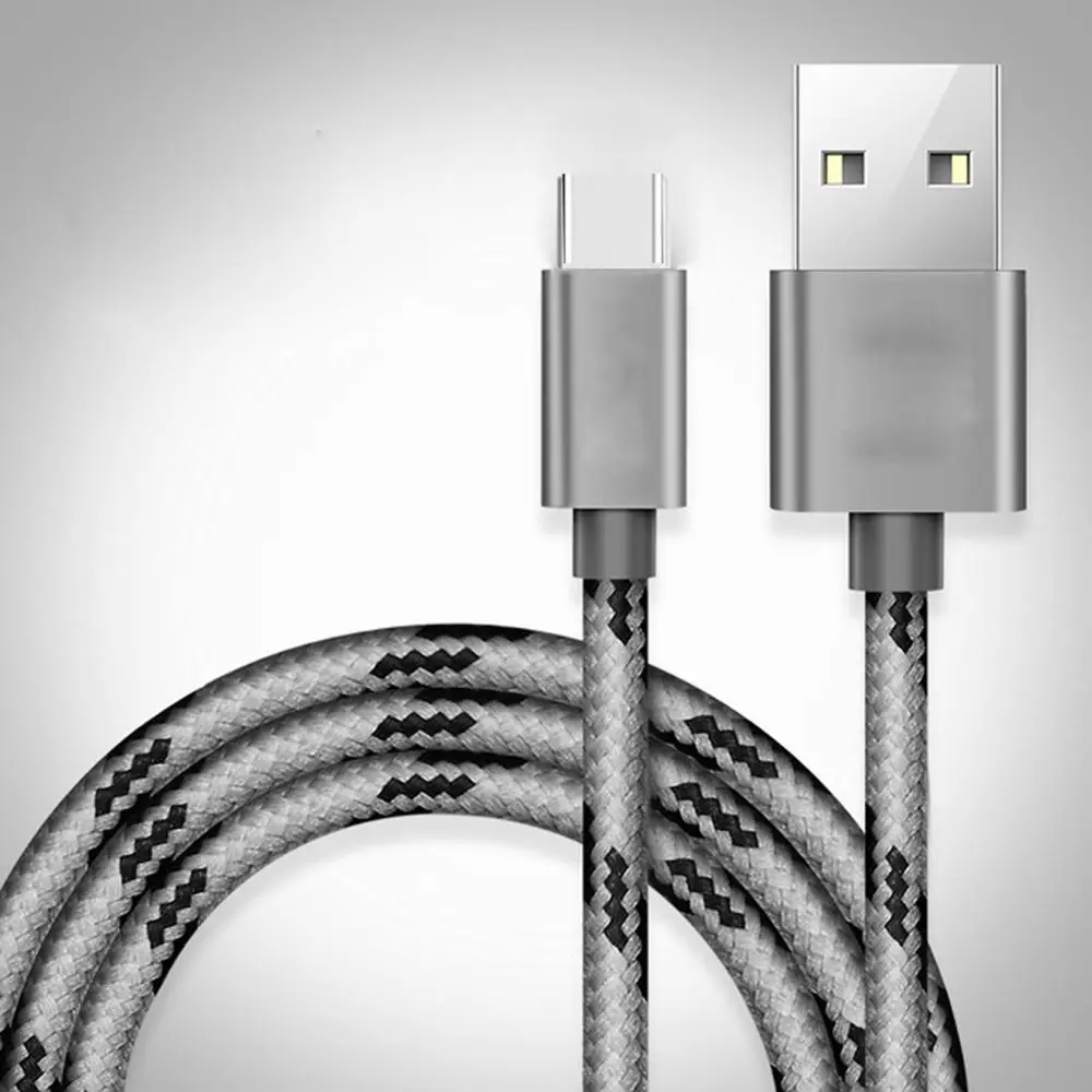 Фото Телефонный кабель USB Type-C для быстрой зарядки и синхронизации данных в нейлоновой Телефонный кабель USB Type-C для быстрой зарядки и синхронизации данных в нейлоновой