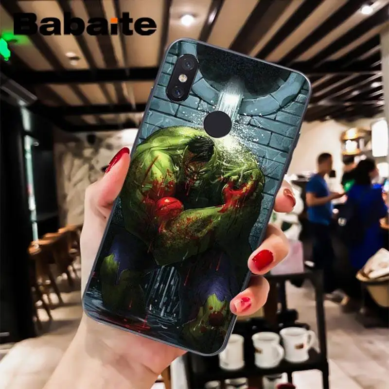 Babaite Marvel Heroes Халк черный ТПУ Мягкий силиконовый чехол для телефона чехол для Xiaomi 6 MIX2 8SE K20 REDMI 5A NOTE4X 7 6A мобильные чехлы