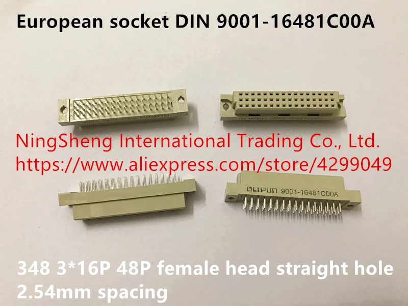 Розетка Европейская DIN 9001 16481C00A 100% 3*16P 48P с прямым отверстием для головки