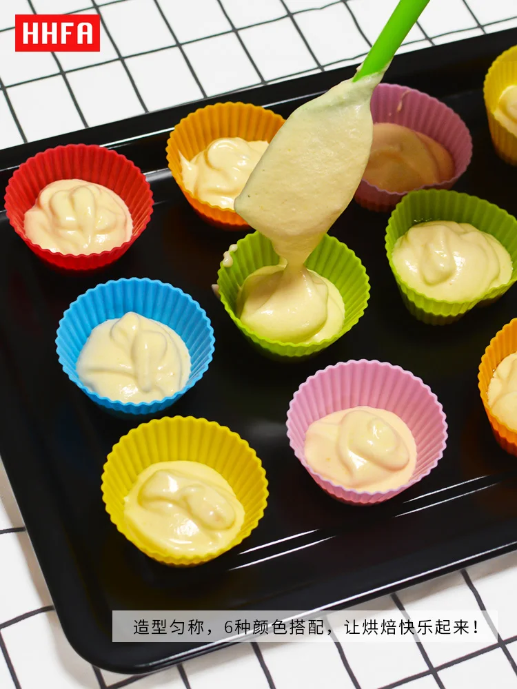 

Silicone Muffin Cup Cake Mold Set Small Household Chocolate Mold Cheesecake Eco Friendly Molde Para Hornear Baking Tools EB50DG