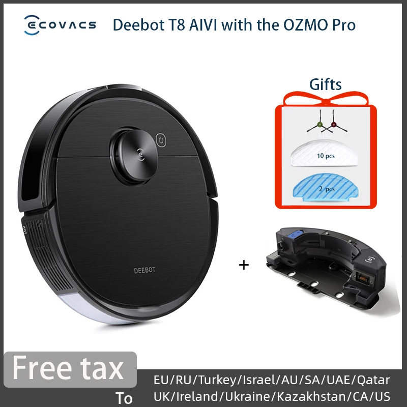 Original ECOVACS DEEBOT OZMO T5 Max T8 AIVI Vacuum Cleaner Robot APP Function English speaking China Version