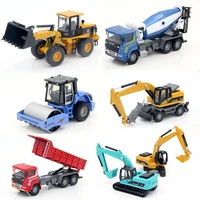 hot selling high simulation alloy excavator mixer truck model160 construction truck toywood grabber dump truckfree shippig
