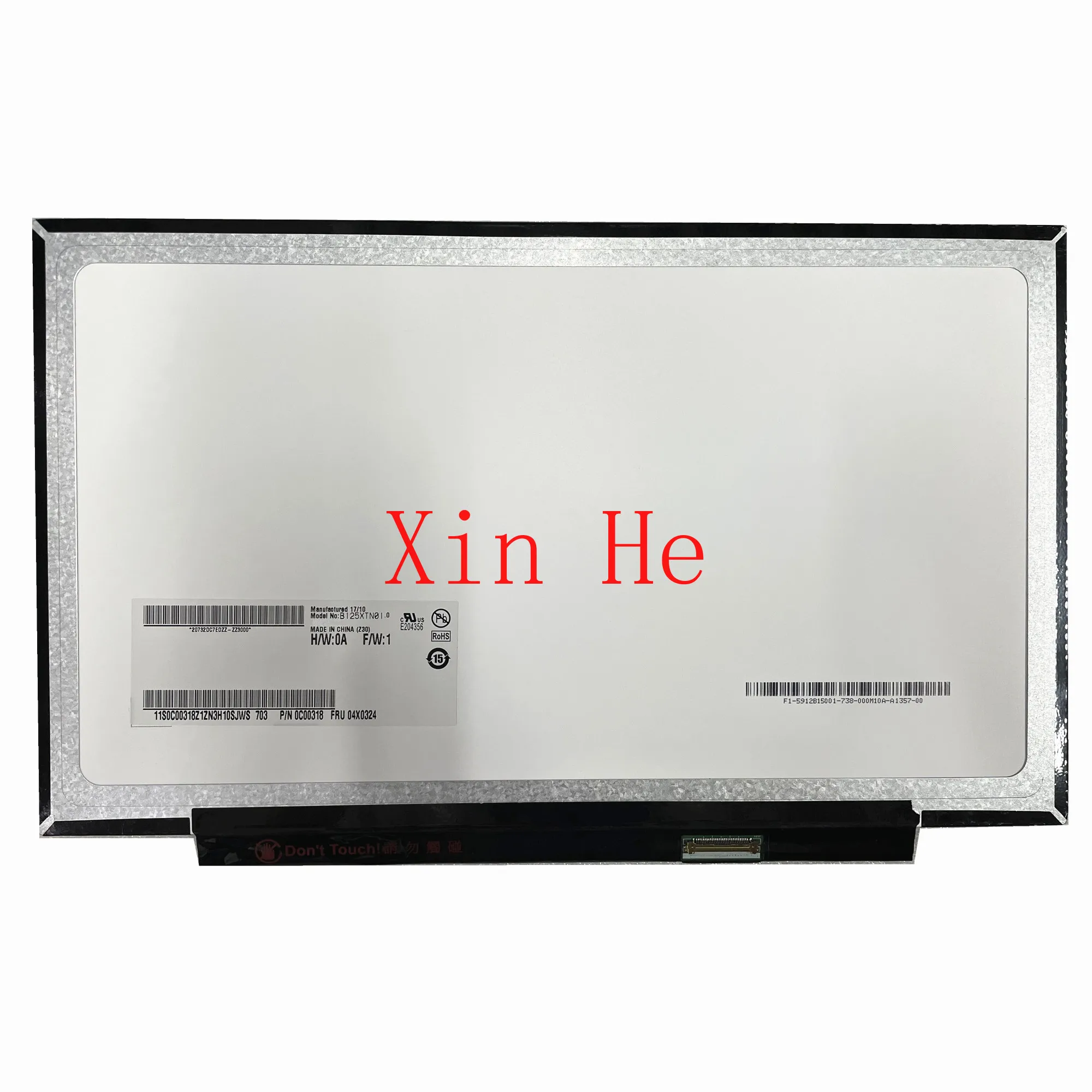 

B125XTN01.0 fit HB125WX1-200 M125NWN1 LP125WH2-TPH1 12.5'' Laptop LCD Screen 1366*768 EDP 30 Pins with no screw holes