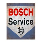Оловянная вывеска Bosch Service в стиле ретро для гаража, мастерской, металлический плакат, металлический декор, металлическая картина, наклейка на стену