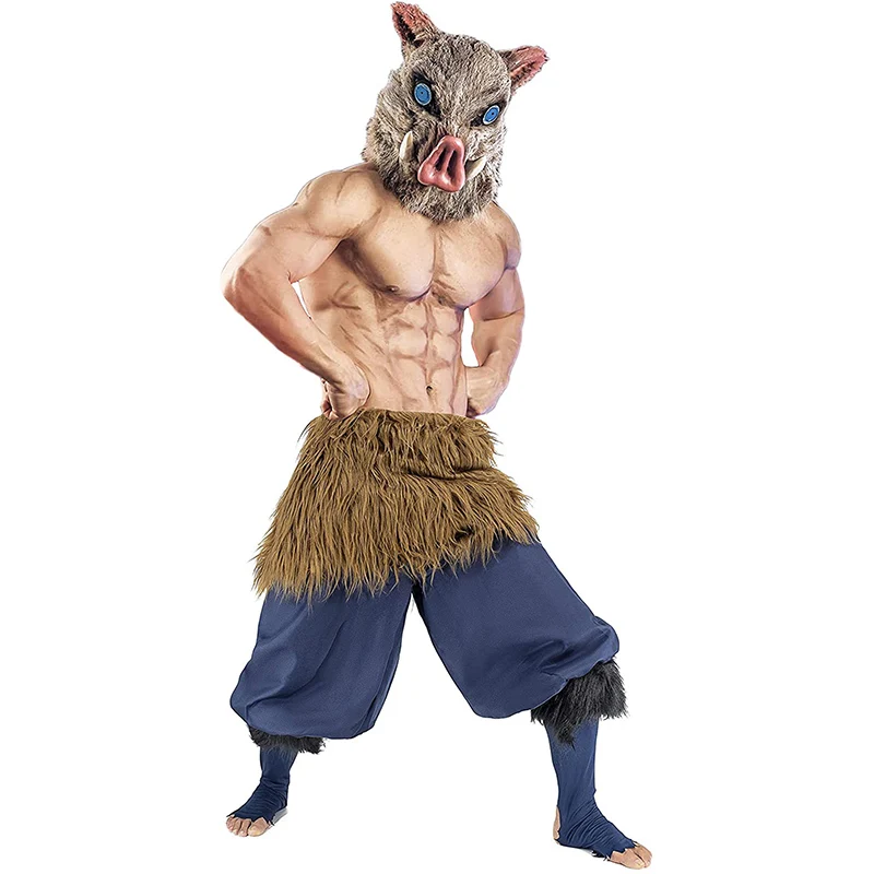 Аниме Косплей Костюм Хэллоуин костюм для вечеринки киметасу no Yaiba Hashibira Inosuke