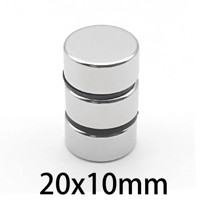 

2-100pcs Powerful Magnets 20x10mm rare earth Permanent Round Magnet Super Strong 20*10mm Neodymium Magnetic