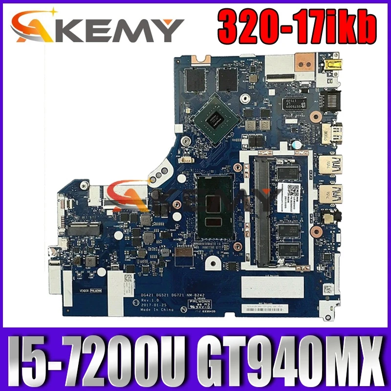 NM B242 материнская плата для ноутбука Lenovo Ideapad 320 17IKB оригинальная 4GB RAM I5 7200U