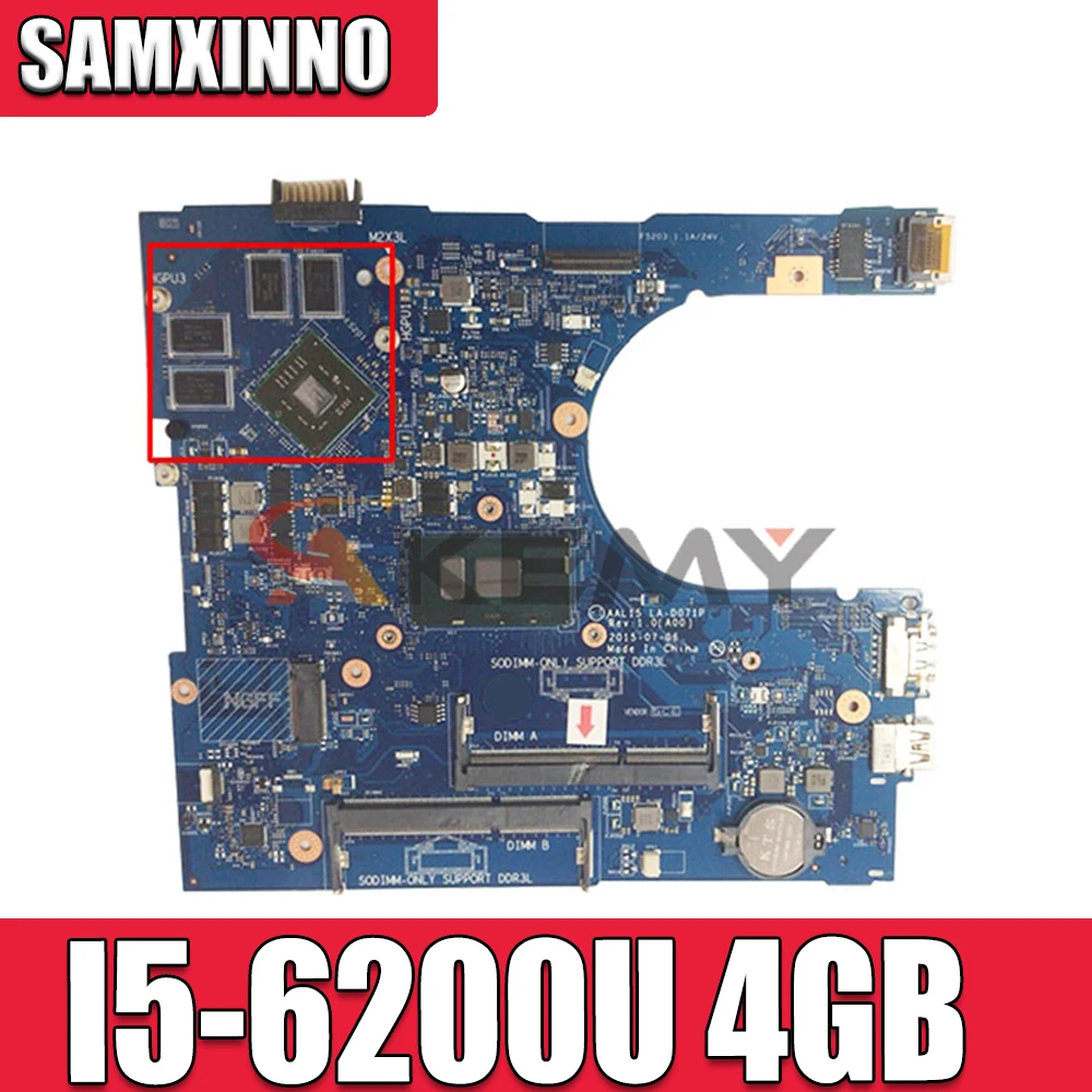 

for dell inspiron 5459 5559 5759 LA-D071P CN-0T66WJ 0T66WJ T66WJ laptop motherboard with I5-6200U AMD M335 4G 100% tested work