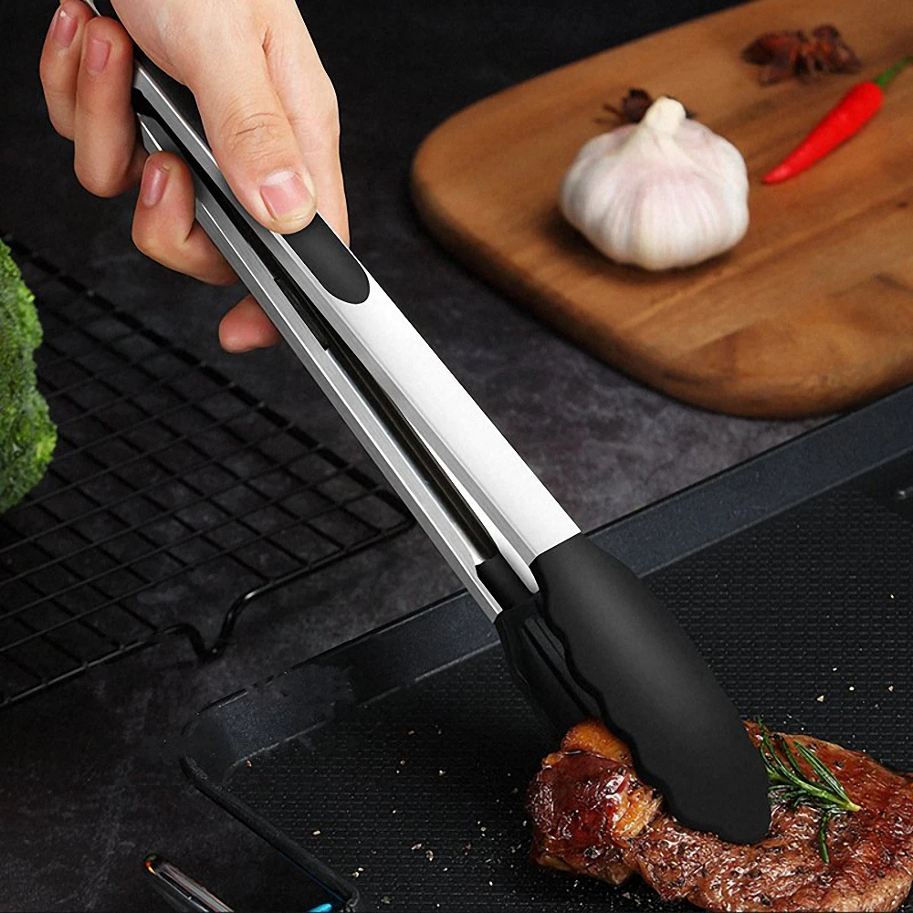 Силиконовые щипцы для барбекю набор кистей из нержавеющей стали приготовления