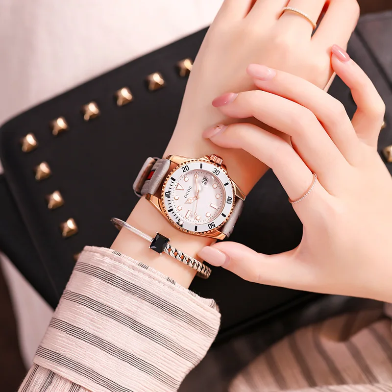 2021 top brand women's watch leather rose gold dress female clock luxury brand design women watches simple fashion ladies watch