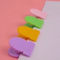 10pcslot colorful paper clips plastic binding clips office stationery binding supplies bill clip clothes photo album decoration
