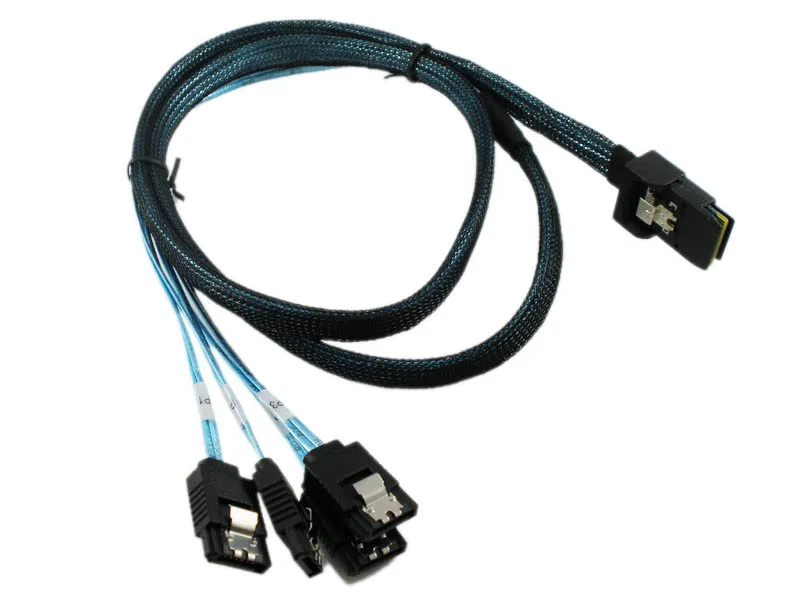 

Mini SAS 36Pin SFF8087 to 4 X sata 7pin hard disk data cable 0.5m