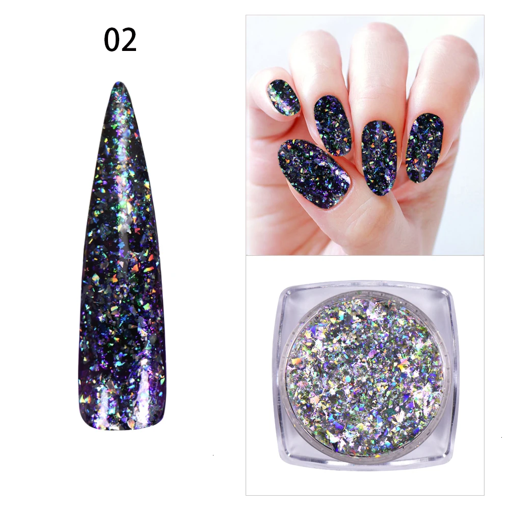 BeautyBigBang, 0,2 г, хамелеон, лак для ногтей, неровные блестки, порошок кораллового цвета, блестки, маникюрные украшения ногти, блестки