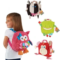2021 new childrens school owl bag animal cows plush backpack cartoon school shoulder plush bag soft kindergarten bag