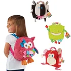 Новинка 2021, детская школьная сумка в виде совы, плюшевый рюкзак в виде животных, коров, мультяшная школьная плюшевая сумка на плечо, мягкая сумка для детского сада