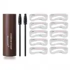 Набор для формирования бровей в один шаг, профессиональный набор для макияжа бровей гелевый штамп с 10 фототрафаретами, кисти для бровей