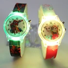 Детские часы Disney с человеком-пауком, цветные часы с подсветкой, для мальчиков и девочек, детские наручные часы, подарок на день детей