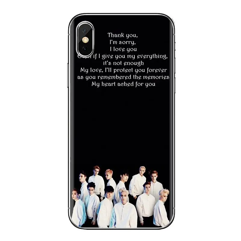 Soft Transparent Shell Covers Exo Kpop For Samsung Galaxy S3 S4 S5 Mini S6 S7 Edge S8 S9 S10 Plus Note 3 4 5 8 9 |
