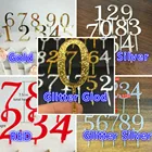 10 шт. новые золотые Серебристые красные цифры 0123456789 Топпер для торта на день рождения акриловые золотые Детские Рождественские Праздничные украшения для Annivesary