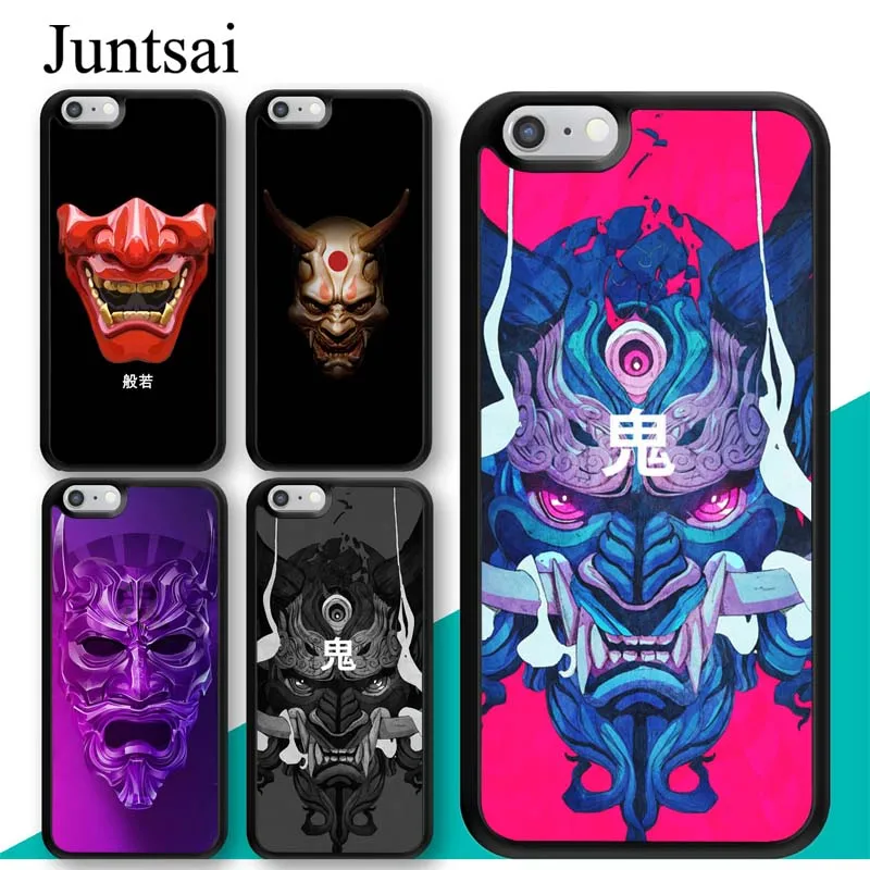 Чехол с маской демона Oni Hannya для iphone 11 12 Pro Max mini XR XS MAX X 5S SE 2020 6S 7 8 Plus|Бамперы| |