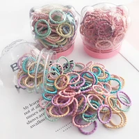 50100 pcsbox new children cute colors soft elastic hair bands baby girls lovely scrunchies rubber bands kids hair accessories