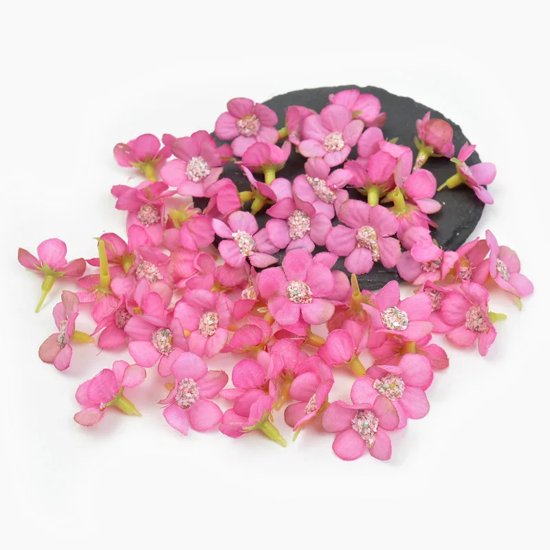 100 Stücke 2 cm Gefälschte Gänseblümchen Blumenköpfe Mini Seide Künstliche Blumen Für Kranz Scrapbooking Hause Hochzeit Valentinstag Dekorationen – Detail 5