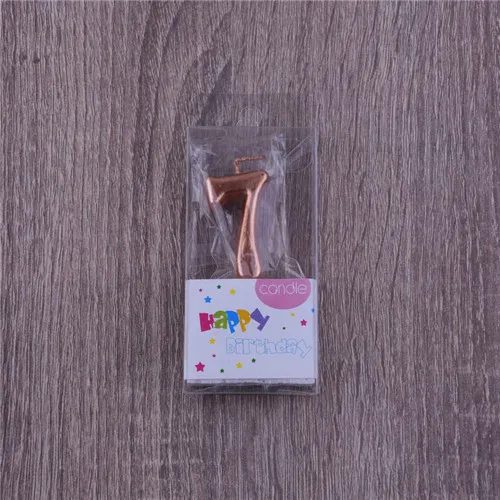 candle rose gold 7 Черная Золотая бумажная соломинка для питья, топпер для торта, Свеча для детского душа, свадьба, Хэллоуин, вечеринка, день рождения, Рождество, декоративные принадлежности - Цвет: candle rose gold 7