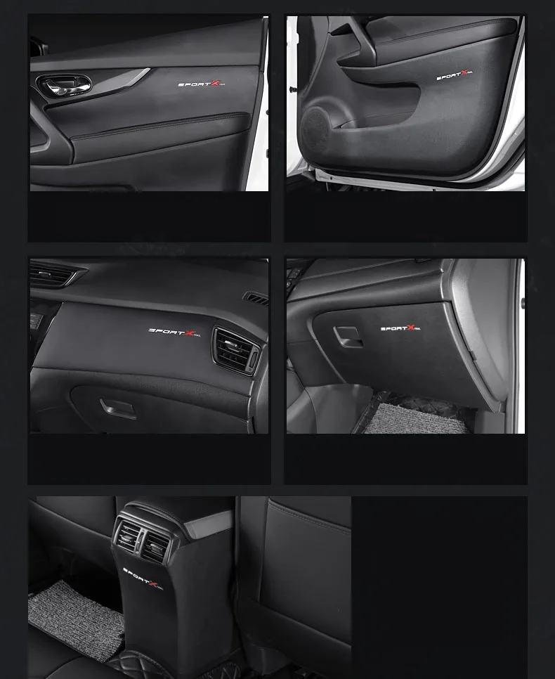 Для Nissan X Trail T32 X-trail- Автомобильная дверь анти-удар кожаный коврик коробка для хранения подлокотник коробка анти-игровой коврик