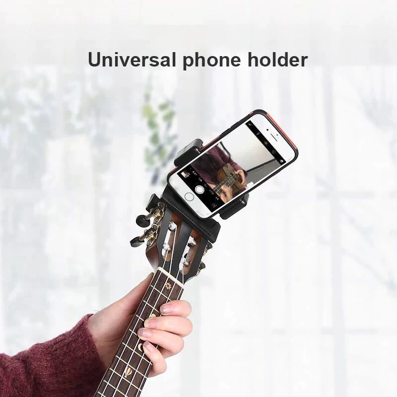 

Guitar Head Clip Mobile Phone Holder Live Broadcast Bracket Stand Tripod Clip Head Desktop Music Support For Android iOS Phone