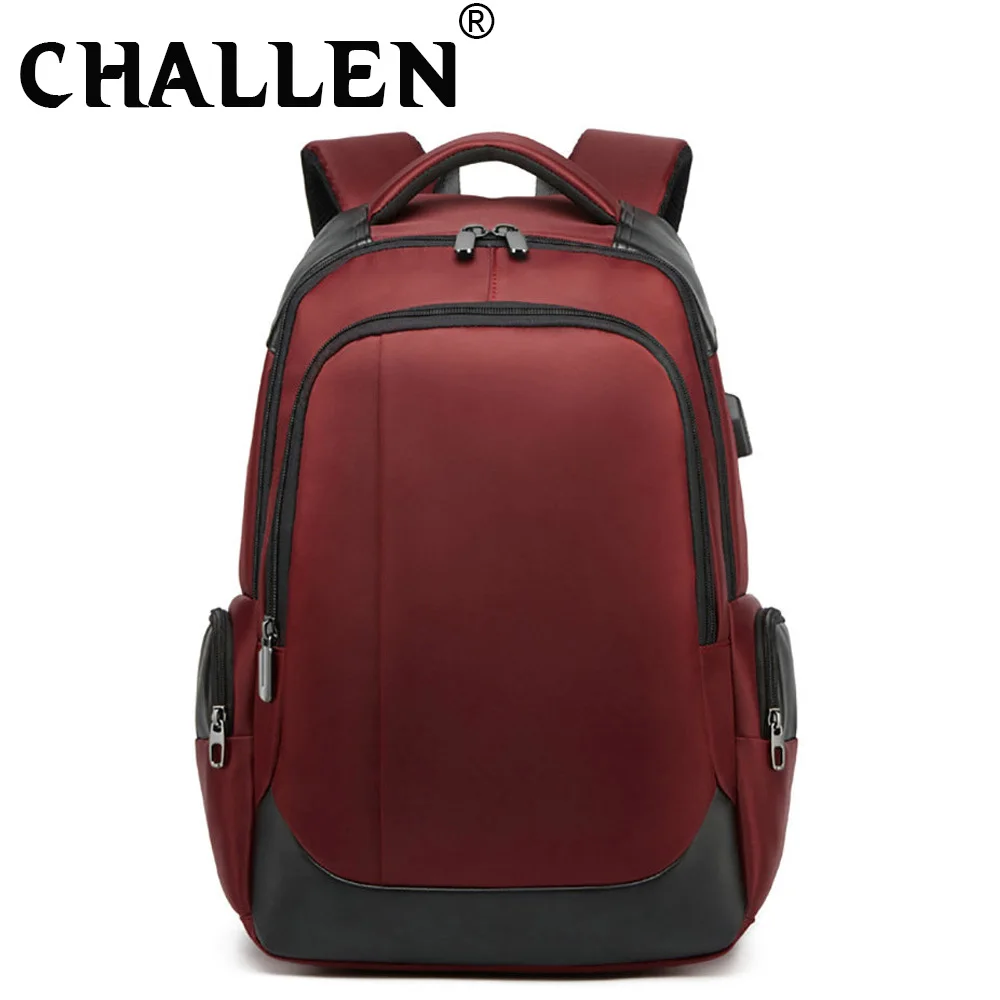 Мужской деловой вместительный рюкзак для ноутбука с USB многофункциональный из